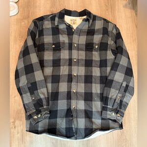 RedHead Buffalo Plaid Men's Shirt - Black and Gray